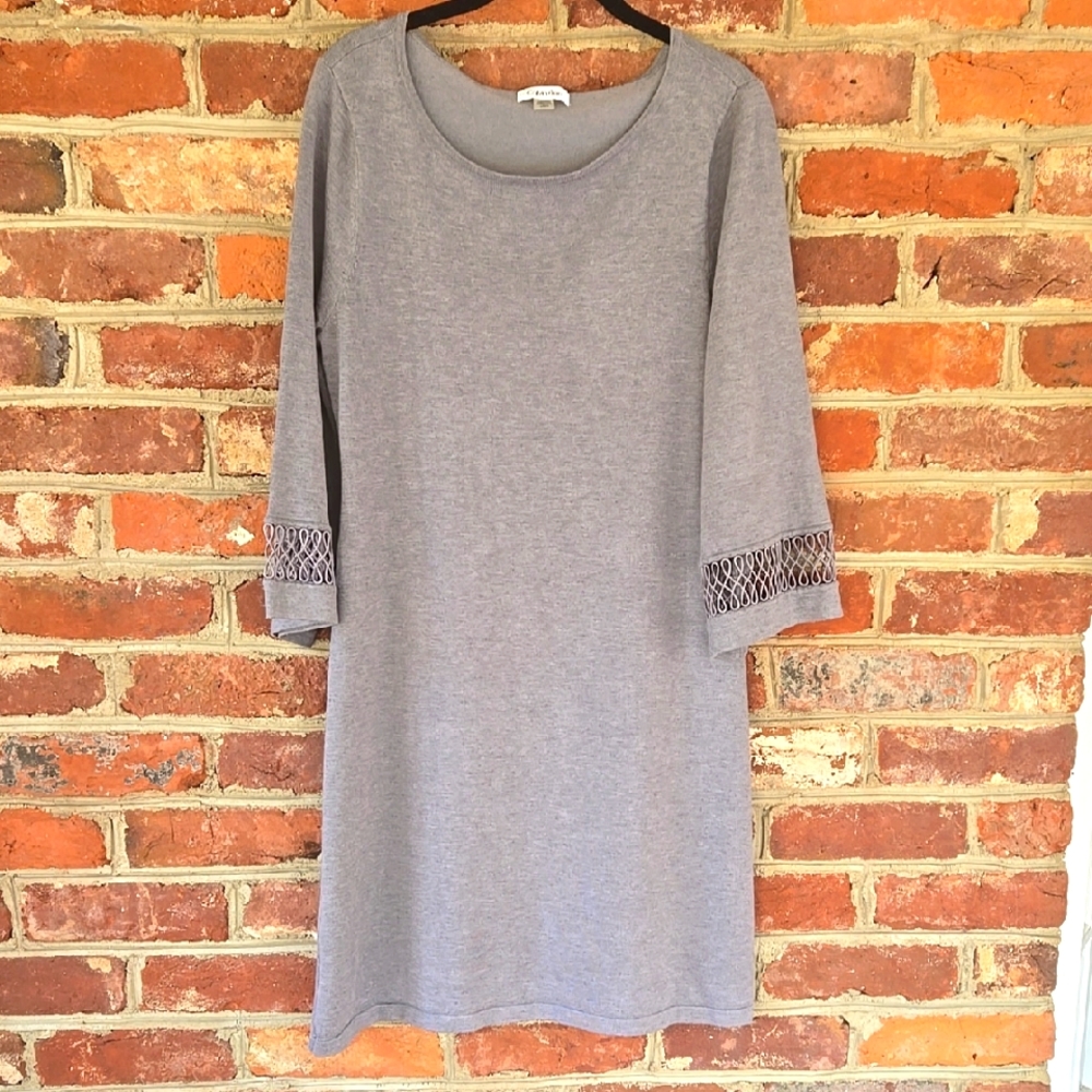 Calvin Klein Gray Dress on Size L